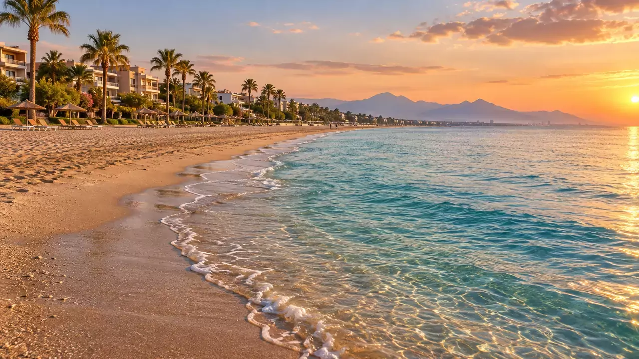 Lara, Antalya: ein Sandstrand und Wohnviertel im Osten der Stadt